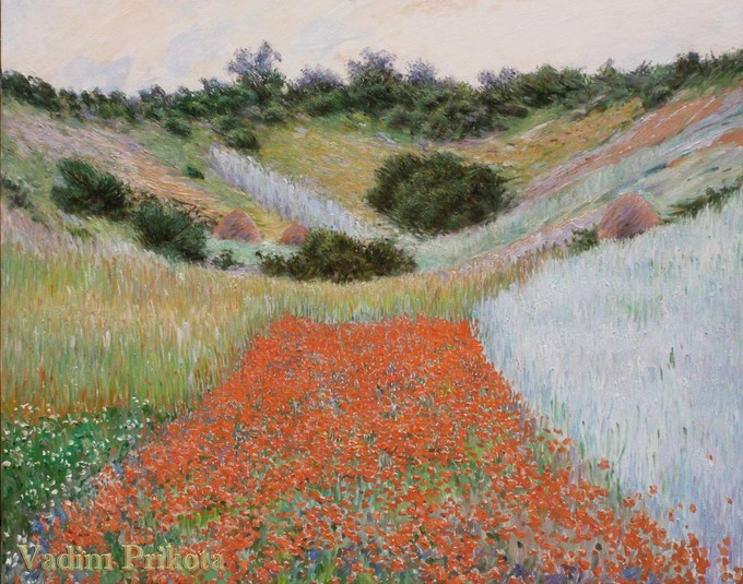 Claude Monet - Poppy Field in a Hollow near Giverny